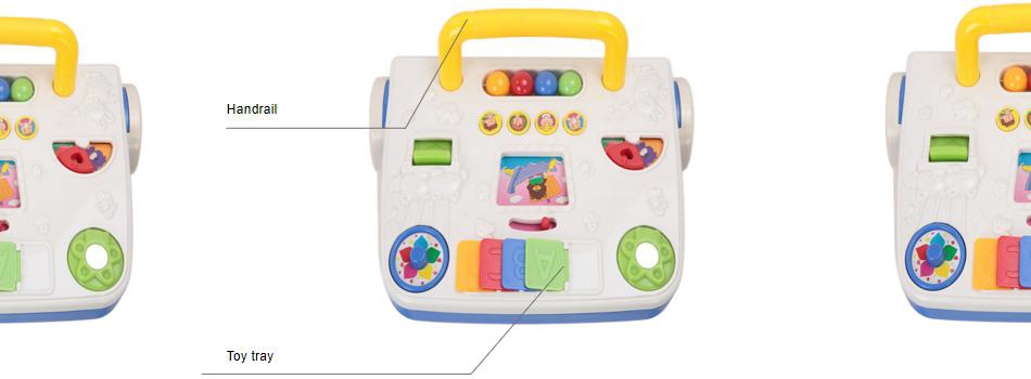 Activity Walker With An Attractive Music Toy Tray