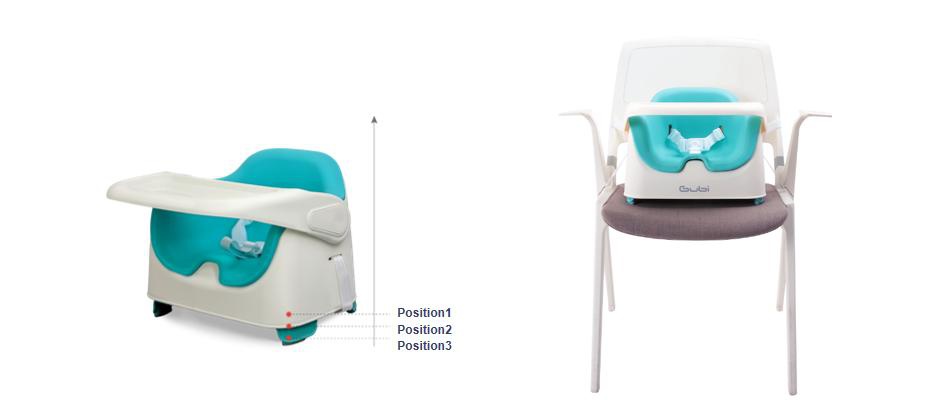 3-Position Height Adjustment Baby Booster Seat