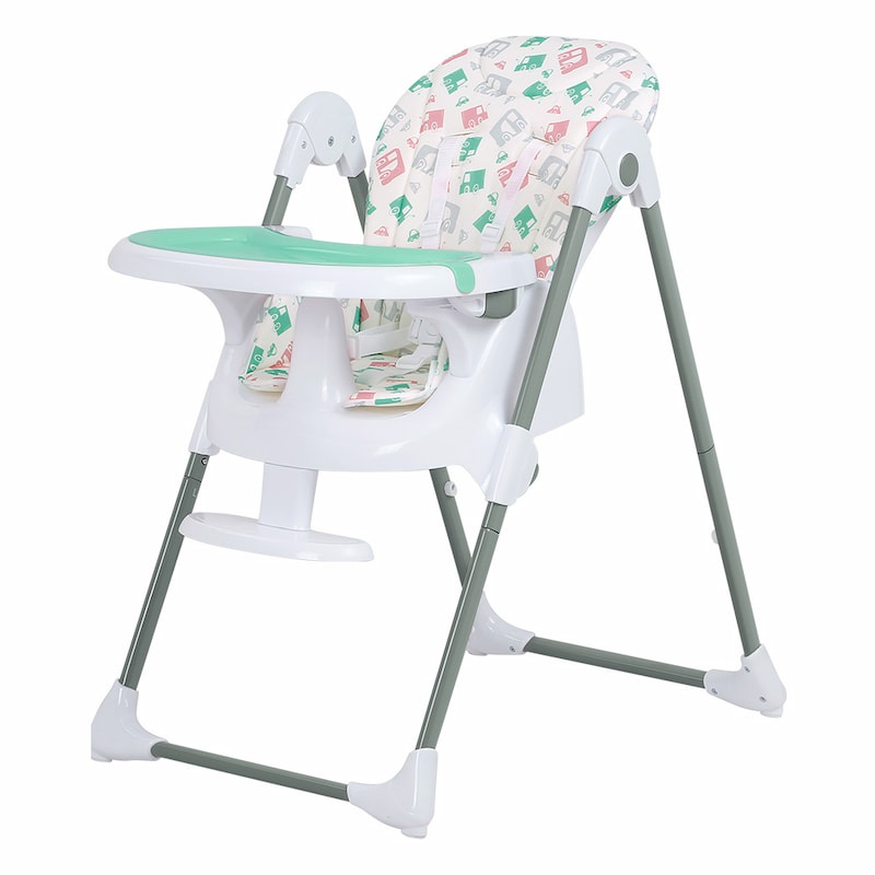 Foldable & Adjustable Baby High Chair With Washable Big Tray