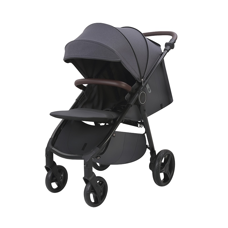 Rapid High Landscape Baby Stroller With Adjustable Handle Dark Grey