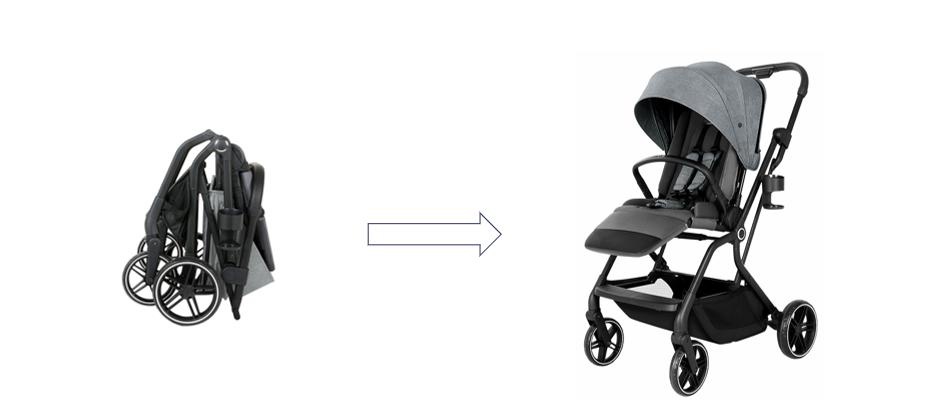 Seat Two-way One-hand Rapid Unfolding Baby Stroller